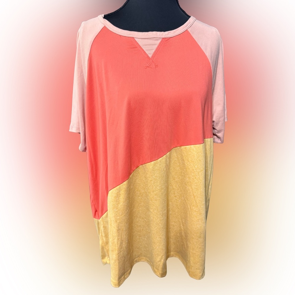 Colorblock Pink and Yellow Top